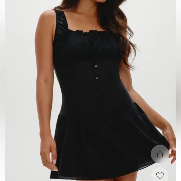 Frankie's Bikinis Blue and White Polka Dot Mini Dress - Picture 4 of 5